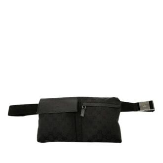 Gucci Pre-owned GG Canvas Double Pocket - Dames - Pre-owned - Zwart - Maat: ONE Size