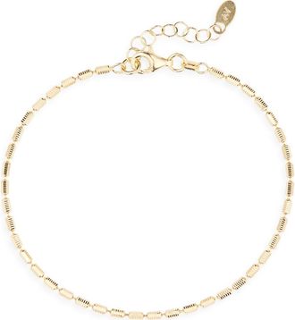Argento Vivo Diamond Cut Bar Line Bracelet in Gold at Nordstrom Rack