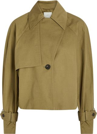 Joseph Suber Cotton Trench Jacket - Green - 44 (UK16 / XL)