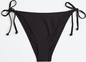 H&M Tie-Tanga Bikinihose - Schwarz