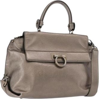 Ferragamo Pre-owned Handbags, female, Brown, Size: ONE SIZE Pre-owned Hand Bag
