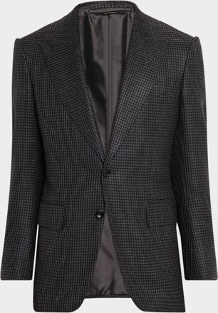 Tom Ford Mens Shelton Herringbone Pied de Poule Single-Breasted Sport Coat