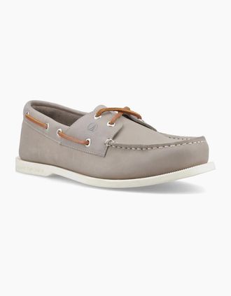 Sperry Top-Sider Mens Sperry Tacoma 2 Eye Boat Leather Mens Grey Boat Shoes - Size: 11
