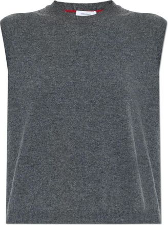 Ferragamo Cashmere Vest - Dames - Cashmere truien - Grijs - S - Kasjmier - Truien & Vesten