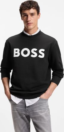 Boss Orange by Hugo Boss Sweatshirt BOSS ORANGE WeBasicCrew, Herren, Gr. XL, schwarz, Sweatware, Obermaterial: 100% Baumwolle, unifarben, regular fit h&uuml;ftlang, Rundhals, weit 