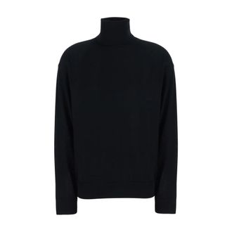 Semicouture Freda V-hals Dunne Wol Trui - Dames - Coltruien - Zwart - M - Wol - Truien & Vesten