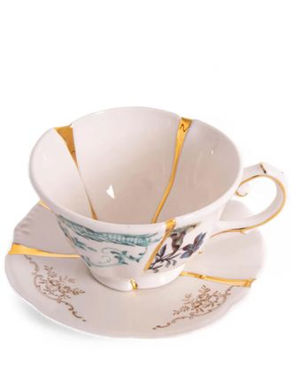 Seletti Kintsugi 3 tea cup set - unisex - Porcelain - OS - White