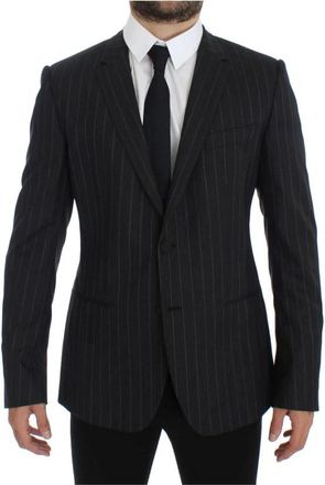 Dolce & Gabbana Formal Blazers - Heren - Business blazers - Grijs - L - Wol - Kostuums