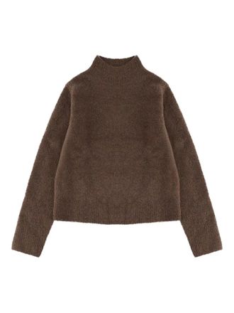 BOSS funnel neck sweater - Brown