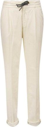Brunello Cucinelli Off-White Tailored Drawstring Trousers, Brand Size 52 (US Size 36)