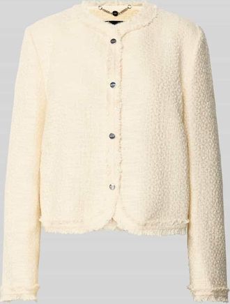 Marc Cain Blazer in Boucl&eacute;-Optik in Offwhite, Gr&ouml;&szlig;e 40