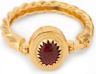 Roberto Cavalli Gedraaide armband met robijn - Goud