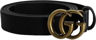 Gucci Pre-owned GG Marmont Buckle Belt 75 - Dames - Vintage Accessoires - Zwart - ONE Size - Leer - Vintage