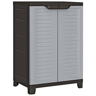 Berkfield Home Plastic Cabinet 65x45x97 cm in Grey | Size: 65 x 45 x 97 cm