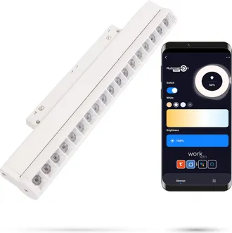 OEM Foco Lineal Led Blanco Wifi Zigbee Ajustable De 18 W Para Rieles Magn&eacute;ticos Smart Track 48vdc 3000-6000k Regulable