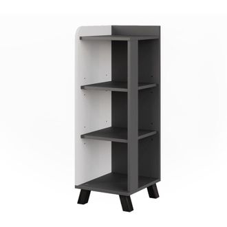 Vicco Armario Mediano Karen, Antracita/blanco, 30 X 90 Cm Con 4 Estantes