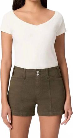 Paige Olivia High Rise Short In Vintage Forest Moss