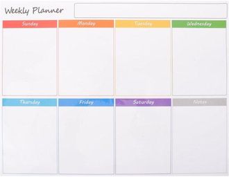 OEM Pizarra Magn&eacute;tica Blanca Para Nevera, Panel De Pared, Planificador Semanal, Calendario, Borrable