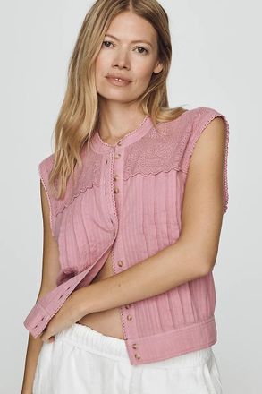 Pilcro 100% Cotton Pintucked Blouse