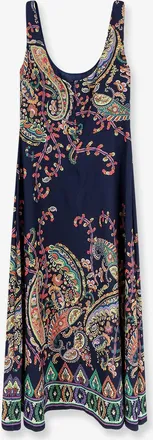 Etro Womens Dress Multicolour Print Blue Polyester