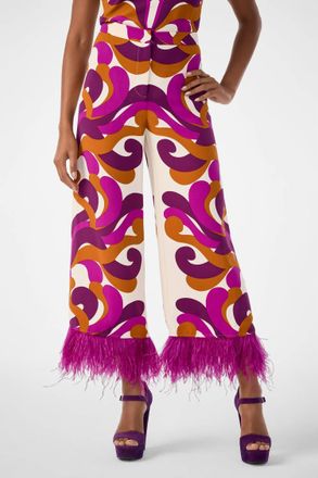 Trina Turk Weekend Cropped Wide Leg Pants In Multi