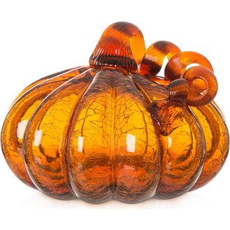 Glitzhome Fall Multi-Style Small Glass Pumpkins in Brown at Nordstrom