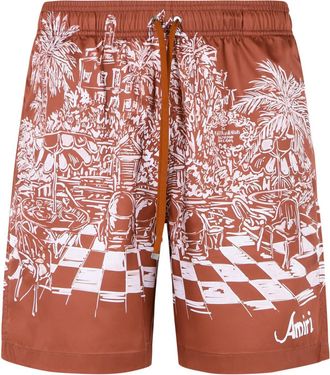 Amiri Ba&ntilde;ador Amiri de poli&eacute;ster terracota