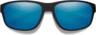 Smith Redding 2 64mm Sunglasses in Matte Black /Blue Mirror at Nordstrom