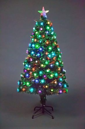 Shatchi 5Ft/150cm Diamonds Fibre Optic Christmas Tree LED Pre-Lit