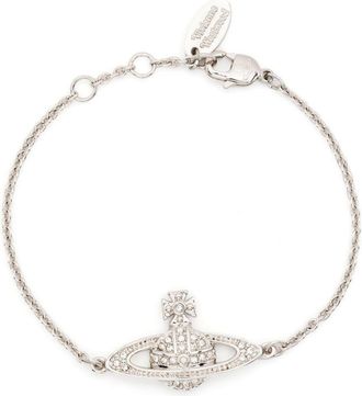 Vivienne Westwood mini bas relief chain bracelet - women - Brass - OS - Silver