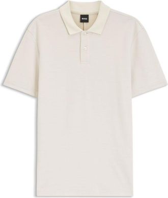 BOSS Polo shirt in cotton and wool