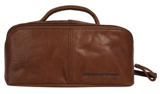 Spikes & Sparrow Kulturbeutel SPIKES & SPARROW, Damen, Gr. B/H/T: 24cm x 11cm x 11cm onesize, braun (cognac), Leder, vintage, Taschen Kulturbeutel, echt Leder