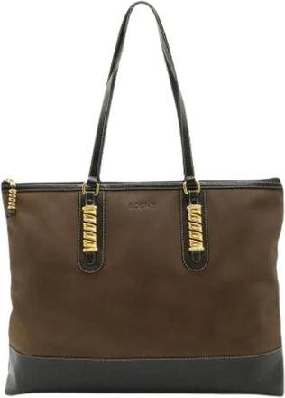 Loewe Pre-owned Tote Bags, female, Brown, Size: ONE SIZE Pre-owned Shoulder Tote Bag