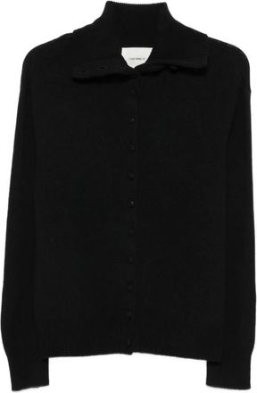 Lisa Yang Truien & Vesten, Dames, Zwart, XS, Kasjmier, Denie Cardigan