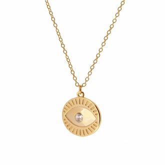 Debbie Katz Womens Evil Eye Necklaces In Gold
