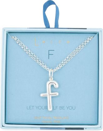 Leith Lowercase Initial Bubble Pendant Necklace in F- Silver at Nordstrom Rack