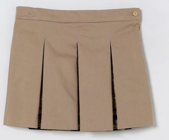 Versace Gonna plissettata con stampa barocca Versace