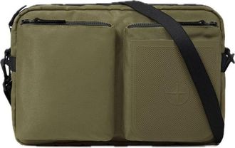 Stone Island Nylon Panama Crossbody Bag with Pockets Military Green L2S1592000-06S0391-V005G