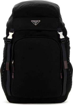 Prada Black Canvas Backpack