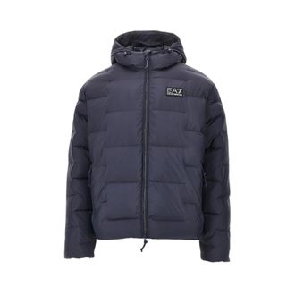 Emporio Armani Gewatteerd Micro Ripstop Jack - Heren - Jassen - Blauw - Maat: M Nylon