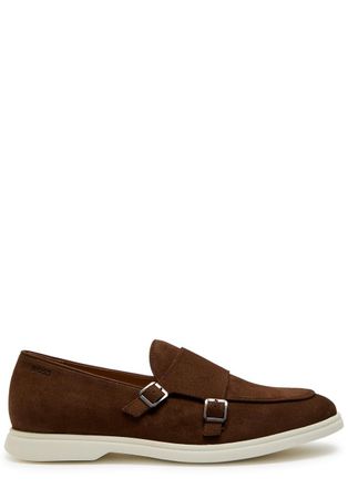 BOSS Boss Monk Suede Loafers - Dark Brown - 7 (IT41 / UK7)