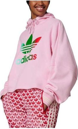 adidas (WMNS) adidas Originals Adicolor 70s Cropped Hoodie Pink IK7863
