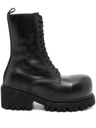 Balenciaga Stomper boots - men - Calf Leather/Rubber/Calf Leather - 42 - Black