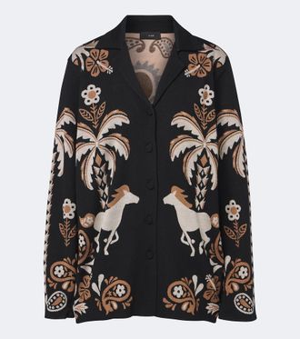 Alanui Island Roots wool and silk-blend blazer
