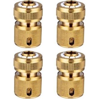OEM Juego De 4 Conectores R&aacute;pidos De Lat&oacute;n Para Manguera De Jard&iacute;n, Conectores R&aacute;pidos De 1/2 Pulgada
