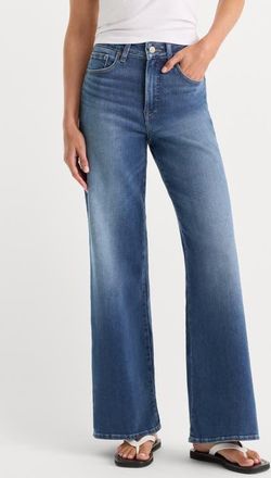 Good American Soft-Tech Good Waist High Waist Wide Leg Palazzo Jeans in Indigo1233 at Nordstrom, Size 10