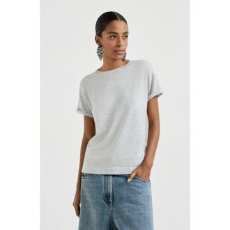 Brunello Cucinelli Cashmere and silk lightweight sweater in Light Grey at Nordstrom, Size Xx-Large Eu