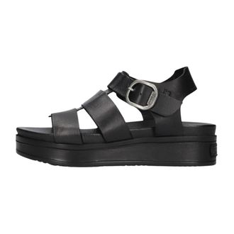 Shabbies Amsterdam Maro Bold Sandal - Dames - Schoenen - Zwart - Maat: 39 EU Leer