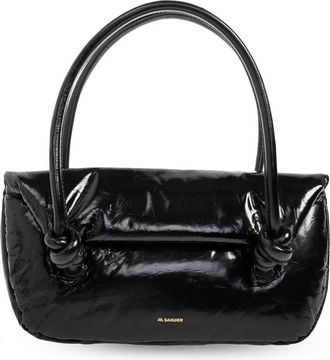 Jil Sander Knott Small Schoudertas - Dames - Schoudertassen - Zwart - ONE Size - Leer - Tassen
