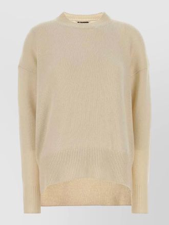 Jil Sander cashmere oversized sweater crew neck style